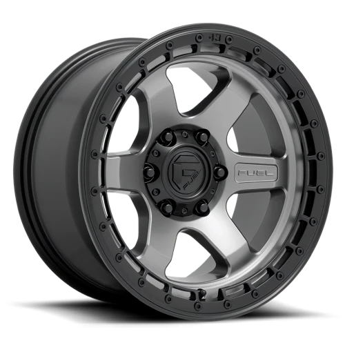 Fuel Block D752 17x9 -12 6x139.7mm 106.1mm Matte Gunmetal Black Ring