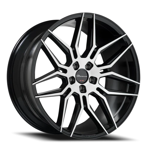 24" Giovanna Bogota MB Gloss Black Machined Face Wheel & Tire Package | 295/35R24 Lexani LX-Thirty Tires | Fits Mercedes G-Wagon