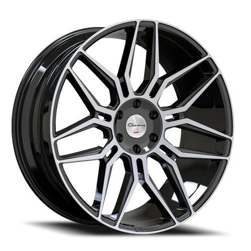 26" Giovanna Bogota Gloss Black Machined Face Wheel & Tire Package | 295/30R26 Lexani LX-Thirty Tires | Fits Escalade Tahoe Yukon Silverado Sierra