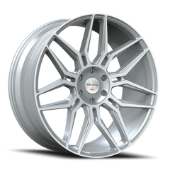24" Giovanna Bogota Gloss Silver Machined Face Wheel & Tire Package | 305/35R24 Lexani LX-Thirty Tires | Fits Escalade Tahoe Yukon Silverado Sierra