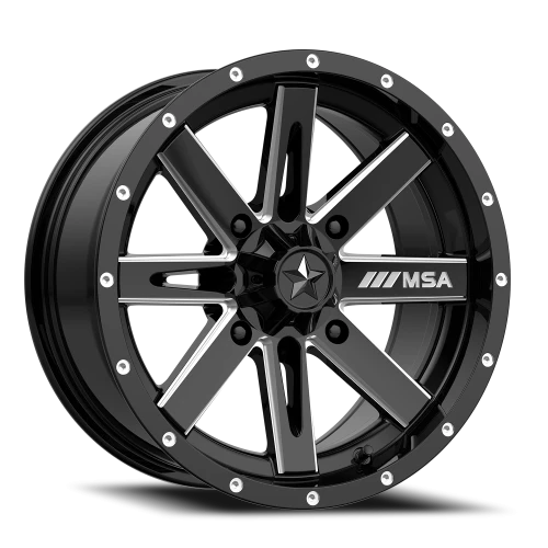 MSA Boxer M41 14x7 +10 4x110mm 86mm Gloss Black Milled
