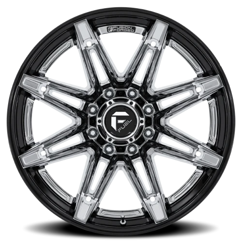 Fuel Brawl FC401PB 20x10 -18 6x135mm 87.1mm Chrome  Gloss Black Lip