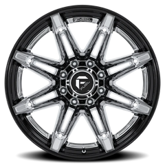 Fuel Brawl FC401PB 22x10 -18 8x170mm 125.1mm Chrome  Gloss Black Lip