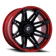 Fuel Brawl FC401MQ 20x10 -18 8x180mm 124.2mm Matte Black Candy Red Lip