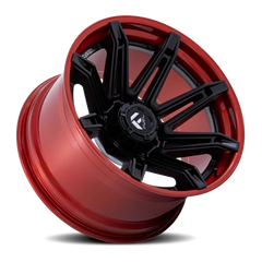 Fuel Brawl FC401MQ 20x10 -18 8x180mm 124.2mm Matte Black Candy Red Lip