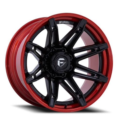 Fuel Brawl FC401MQ 24x12 -44 6x139.7mm 106.1mm Matte Black Candy Red Lip