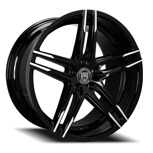Lexani Wheels Bremen 802 MBT 20x10 +40 5x114.3mm 74.1mm Gloss Black Machined Spoke Tips