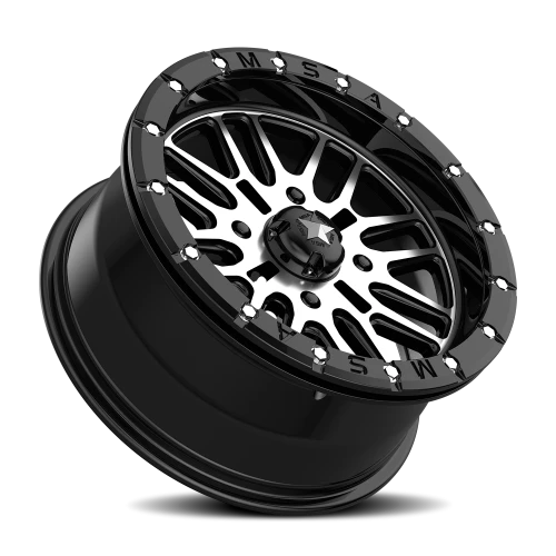 MSA Brute Beadlock M37 16x7 +10 4x137mm 112mm Gloss Black Machined