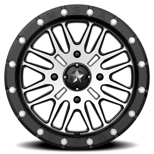 MSA Brute Beadlock M37 16x7 +10 4x156mm 132mm Gloss Black Machined