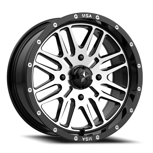 MSA Brute M38 22x7 +10 4x156mm 132mm Gloss Black Machined