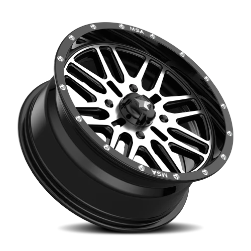 MSA Brute M38 22x7 +10 4x156mm 132mm Gloss Black Machined
