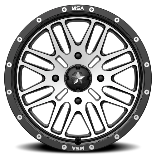 MSA Brute M38 16x7 +10 4x156mm 132mm Gloss Black Machined