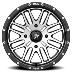 MSA Brute M38 18x7 +10 4x156mm 132mm Gloss Black Machined