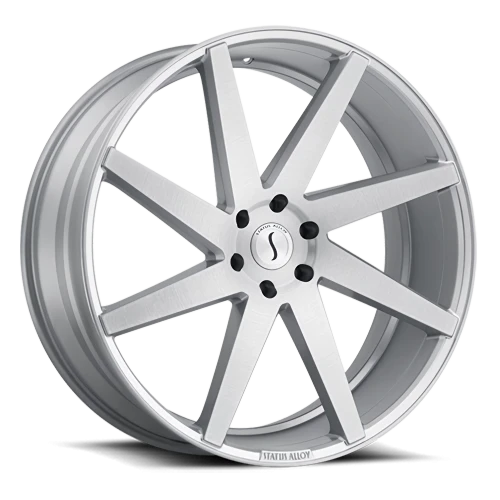 Status Brute SL 22x9.5 +35 5x112mm 66.6mm Silver Brushed Machined Face