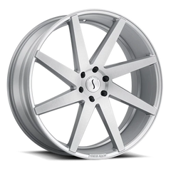 Status Brute SL 22x9.5 +35 5x112mm 66.6mm Silver Brushed Machined Face