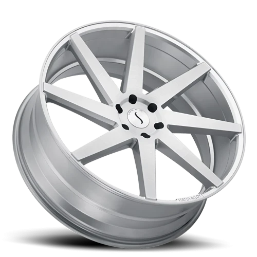 Status Brute SL 22x9.5 +35 5x112mm 66.6mm Silver Brushed Machined Face