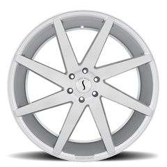Status Brute SL 22x9.5 +35 5x112mm 66.6mm Silver Brushed Machined Face