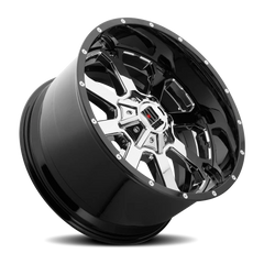XD Series Buck 25 XD202 CH-GBL 20x12 -44 5x127mm 72.6mm Chrome  Gloss Black-Milled Lip