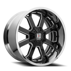 XD Series Buck 25 XD202 GB-CL 22x10 -18 5x127mm 78.3mm Gloss Black Milled Center-Chrome Lip