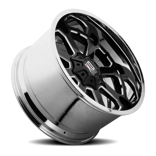 XD Series Buck 25 XD202 GB-CL 22x12 -44 8x165.1mm 125.5mm Gloss Black Milled Center-Chrome Lip