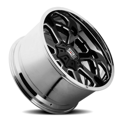 XD Series Buck 25 XD202 GB-CL 20x10 -18 5x127mm 78.1mm Gloss Black Milled Center-Chrome Lip