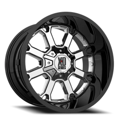 XD Series Buck 25 XD825 P 20x9 +18 5x127mm 78.1mm PVD  Gloss Black Lip