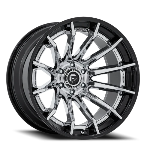 Fuel Burn FC403PB 24x12 -44 6x135mm 87.1mm Chrome  Gloss Black Lip