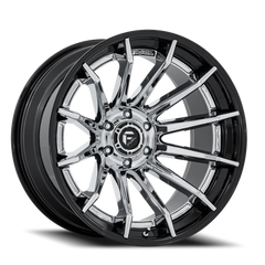 Fuel Burn FC403PB 20x10 -18 6x135mm 87.1mm Chrome  Gloss Black Lip