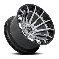 Fuel Burn FC403PB 22x12 -44 6x135mm 87.1mm Chrome  Gloss Black Lip