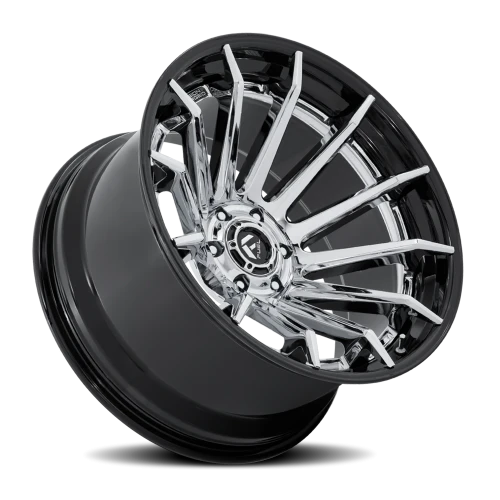 Fuel Burn FC403PB 24x12 -44 6x135mm 87.1mm Chrome  Gloss Black Lip