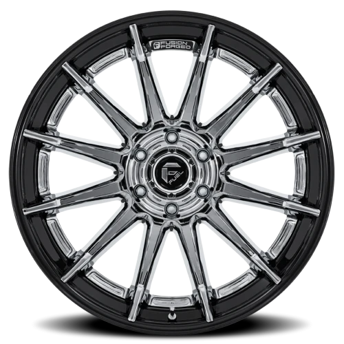 Fuel Burn FC403PB 22x10 -18 6x139.7mm 106.1mm Chrome  Gloss Black Lip