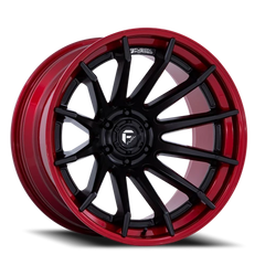 Fuel Burn FC403MQ 22x10 -18 6x135mm 87.1mm Matte Black Candy Red Lip