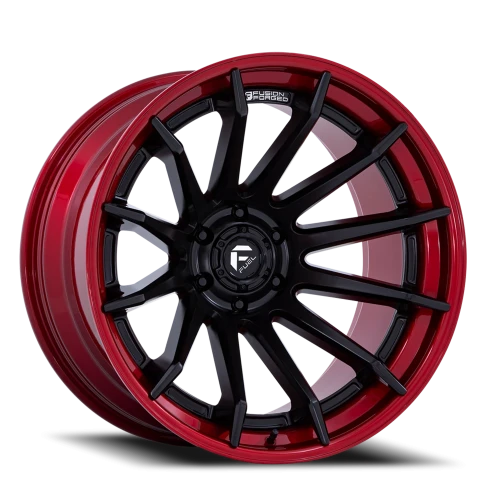 Fuel Burn FC403MQ 24x12 -44 6x139.7mm 106.1mm Matte Black Candy Red Lip
