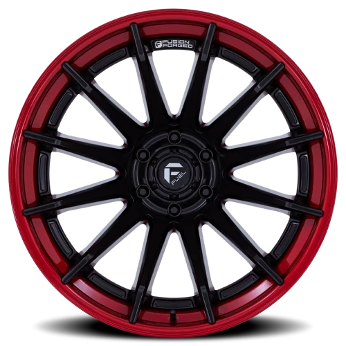 Fuel Burn FC403MQ 20x9 +1 6x135mm 87.1mm Matte Black Candy Red Lip