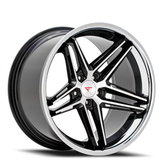 Ferrada CM1 MA 20x8.5 +35 5x114mm 73.1mm Machined Black Chrome Lip