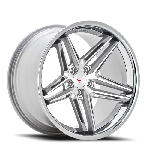 Ferrada CM1 MS 20x8.5 +35 5x114mm 73.1mm Machined Silver Chrome Lip