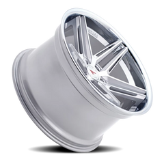 Ferrada CM1 MS 22x9 +42 5x130mm 71.6mm Machined Silver Chrome Lip
