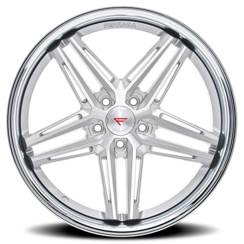 Ferrada CM1 MS 22x10.5 +28 5x112mm 66.56mm Machined Silver Chrome Lip
