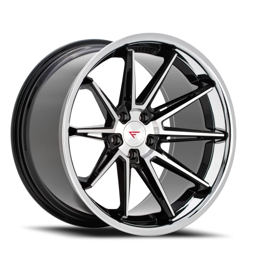 Ferrada CM2 MA 22x10.5 +42 5x114mm 73.1mm Machined Black Chrome Lip
