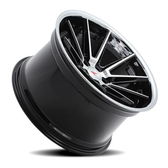 Ferrada CM2 MA 22x10.5 +28 5x127mm 71.6mm Machined Black Chrome Lip