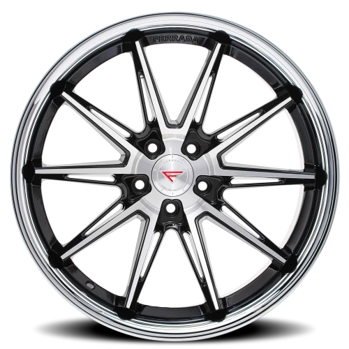 Ferrada CM2 MA 20x12 +45 5x120mm 74.1mm Machined Black Chrome Lip