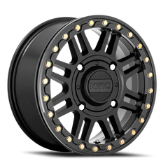 KMC Cage Beadlock UTV KS250 15x6 +38 4x137mm 112.1mm Satin Black Gloss Black Ring
