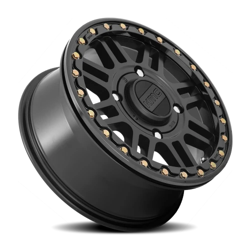 KMC Cage Beadlock UTV KS250 15x6 +38 4x156mm 132mm Satin Black Gloss Black Ring