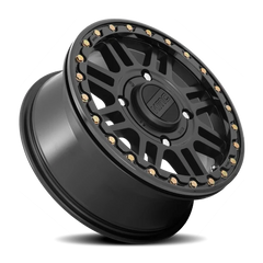 KMC Cage Beadlock UTV KS250 15x6 +38 4x156mm 132mm Satin Black Gloss Black Ring