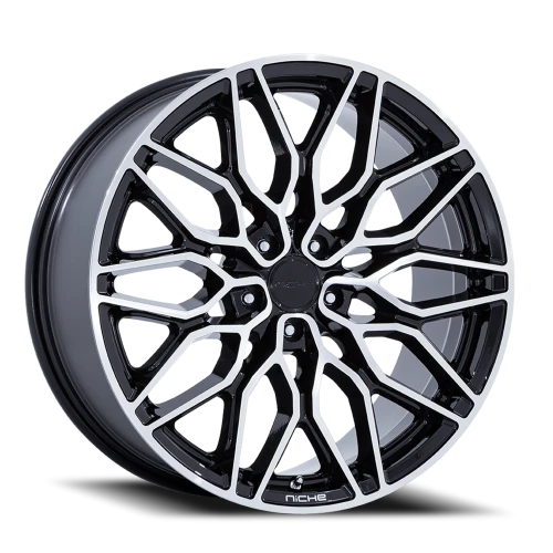 Niche Calabria 5 BD 20x10.5 +38 5x120mm 74.1mm Gloss Black Machined