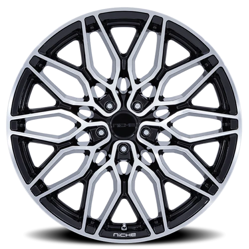 Niche Calabria 5 BD 20x10.5 +38 5x120mm 74.1mm Gloss Black Machined