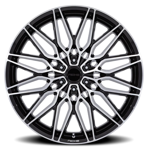 Niche Calabria 6 BD 20x9.5 +30 6x139.7mm 106.1mm Gloss Black Machined