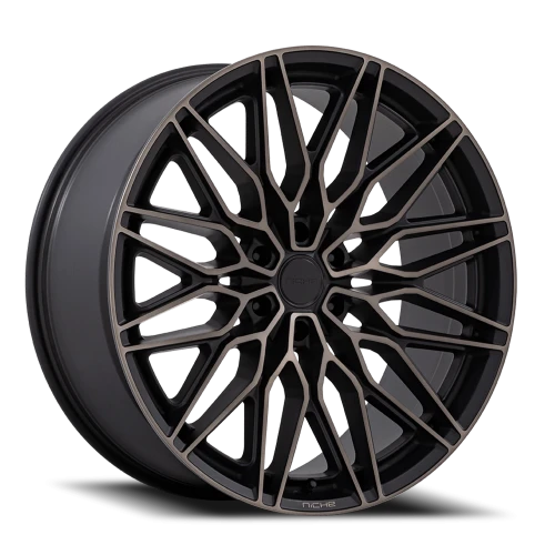 Niche Calabria 6 MT 22x9.5 +19 6x139.7mm 106.1mm Matte Black Machined Dark Tint