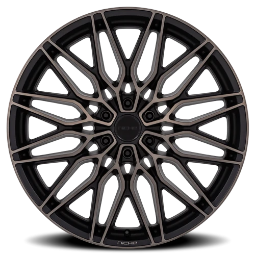 Niche Calabria 6 MT 24x10 +20 6x139.7mm 106.1mm Matte Black Machined Dark Tint