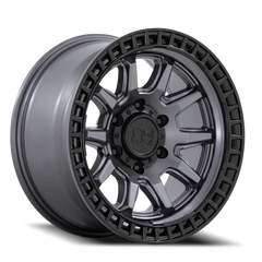 Black Rhino Calico GG 17x8.5 +0 5x127mm 71.5mm Matte Gunmetal Matte Black Lip